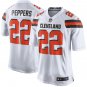 Men's Cleveland Browns 22# Jabrill Peppers Game White Stitched Jersey