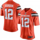 Men's Cleveland Browns 12# Josh Gordon Orange Limited Stitched Jersey