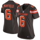 Women's Cleveland Browns 6# Baker Mayfield Brown Stitched Jersey