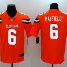 Men's Cleveland Browns 6# Baker Mayfield Limited Orange Stitched Jersey