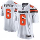 Men's Cleveland Browns 6# Baker Mayfield Game White Stitched Jersey