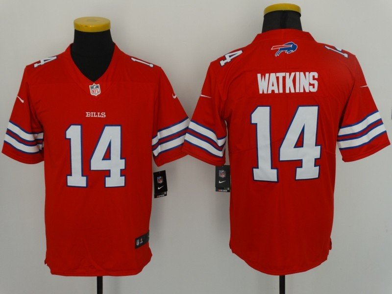 Men's Buffalo Bills 14# Sammy Watkins Limited Red Stitched Jersey