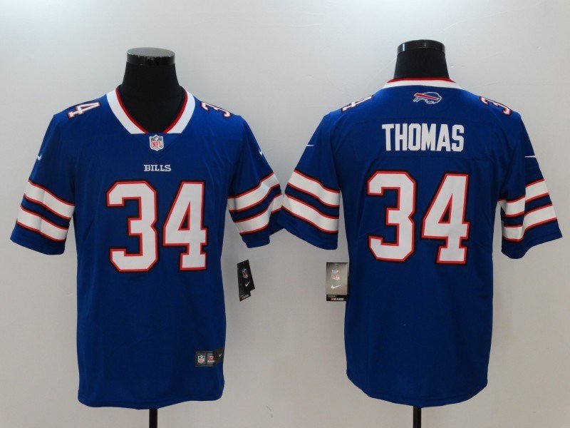 Men's Buffalo Bills 34# Thurman Thomas Limited Blue Stitched Jersey