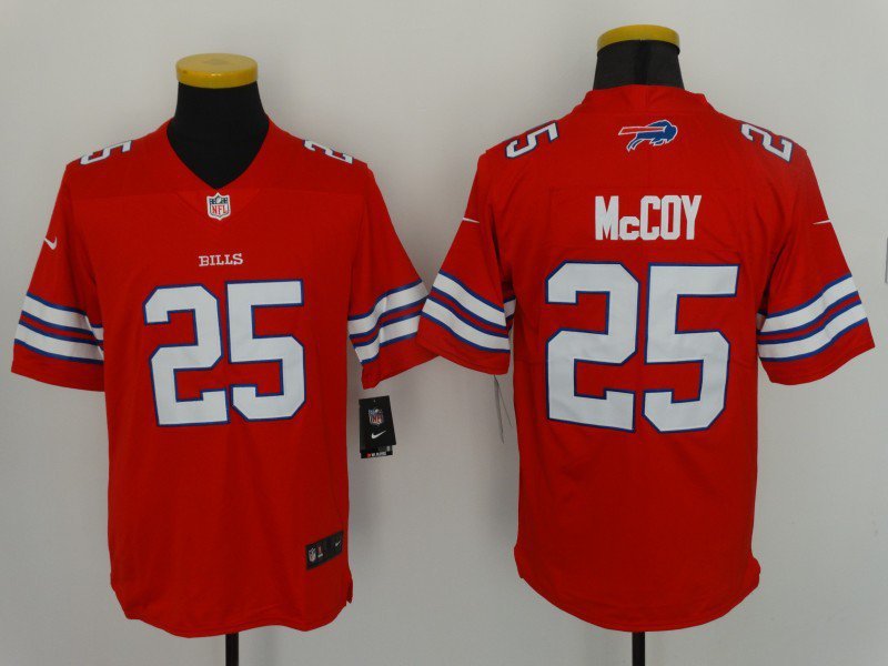 Men's Buffalo Bills 25# LeSean McCoy Limited Red Stitched Jersey
