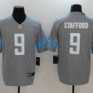 Men's Detroit Lions 9# Matthew Stafford Limited Gray Stitched Jersey