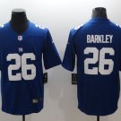 Men's York Giants 26# Saquon Barkley Limited Blue Stitched Jersey
