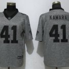 Men's Orleans Saints 41# Alvin Kamara Game Gray Stitched Jersey