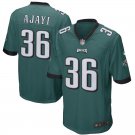 Men's Eagles 36# Jay Ajayi Game Green Stitched Jersey