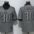 Men's Eagles 30# Corey Clement Game Gray Stitched Jersey