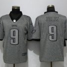 Men's Eagles 9# Nick Foles Limited Gray Stitched Jersey