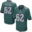 Men's Eagles 62# Jason Kelce Game Green Stitched Jersey