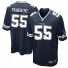 Men's Dallas Cowboys 55# Leighton Vander Esch Game Navy Stitched Jersey
