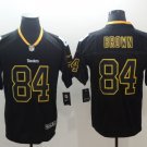 Men's Pittsburgh Steelers 84# Antonio Brown Limited Black Shadow Stitched Jersey