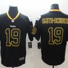 Men's Pittsburgh Steelers 19# JuJu Smith-Schuster Limited Black Shadow Stitched Jersey