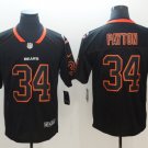 Men's Chicago Bears 34# Walter Payton Limited Black Shadow Stitched Jersey