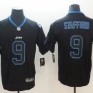 Men's Detroit Lions #9 Matthew Stafford Black Limited Shadow Stitched Jersey