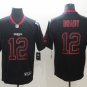 Men's Patriots 12# Tom Brady Limited Black Shadow Stitched Jersey