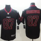Men's Patriots 87# Rob Gronkowski Limited Black Shadow Stitched Jersey