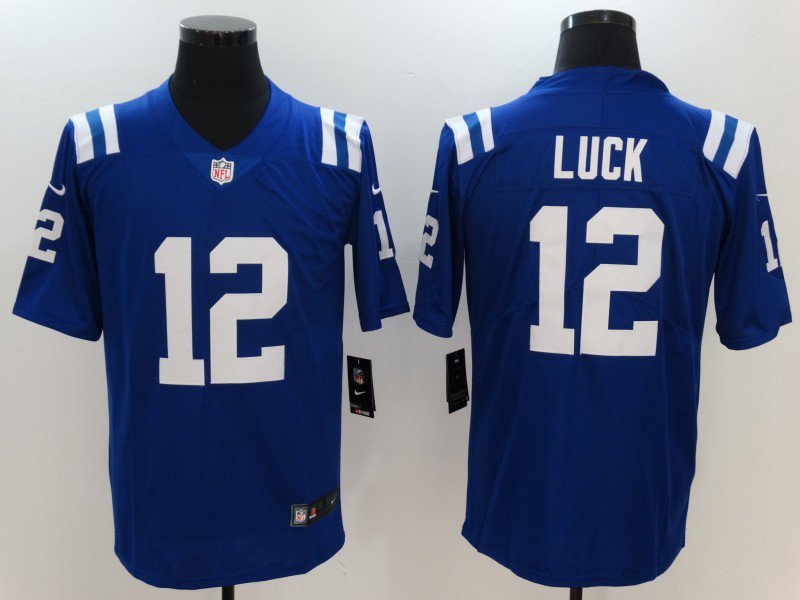 Indianapolis Colts 12# Andrew Luck Limited Royal Blue Stitched Jersey