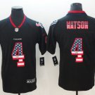 Men's Houston Texans #4 Deshaun Watson Limited Black USA flag Stitched Jersey