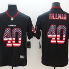 Men's Arizona Cardinals 40# Patrick Tillman Limited Black USA flag Stitched Jersey