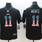 Men's Eagles #11 Carson Wentz Limited Black USA flag Stitched Jersey