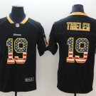 Men's Minnesota Vikings 19# Adam Thielen Limited Black USA flag Stitched Jersey