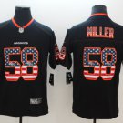 Men's Denver Broncos #58 Von Miller Limited Black USA flag Stitched Jersey