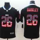Men's York Giants 26# Saquon Barkley Limited Black USA flag Stitched Jersey