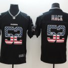 Men's Oakland Raiders 52# Khalil Mack Limited Black USA flag Stitched Jersey