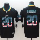 Men's Jacksonville Jaguars 20# Jalen Ramsey Limited Black USA flag Stitched Jersey