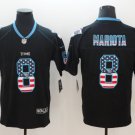 Men's Tennessee Titans #8 Marcus Mariota Limited Black USA flag Stitched Jersey