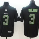 Men's Seattle Seahawks 3# Russell Wilson Black Impact Stitched Jersey