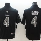 Men's Oakland Raiders 4# Derek Carr Limited Black Impact Stitched Jersey