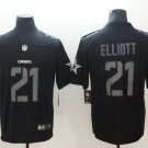 Men's Dallas Cowboys #21 Ezekiel Elliott Limited Black Impact Stitched Jersey