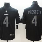 Men's Dallas Cowboys 4# Dak Prescott Limited Black Impact Stitched Jersey