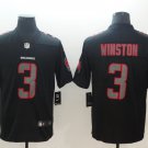 Men's Tampa Bay Buccaneers 3# Jameis Winston Limited Black Impact Stitched Jersey