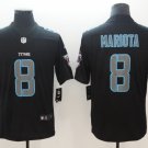 Men's Tennessee Titans 8# Marcus Mariota Limited Black Impact Stitched Jersey