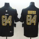 Men's Pittsburgh Steelers 84# Antonio Brown Limited Black Impact Stitched Jersey
