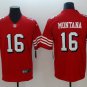 Men's San Francisco 49ers 16# Joe Montana Limited Red Stitched Jersey