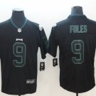 Men's Eagles 9# Nick Foles Limited Black Stitched Jersey