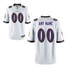 Men's Baltimore Ravens Custom Name And Number Game Limied White Stitched Jersey