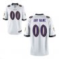 Men's Baltimore Ravens Custom Name And Number Game Limied White Stitched Jersey