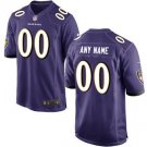 Men's Baltimore Ravens Custom Name And Number Game Limied Purple Stitched Jersey