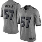Men's Baltimore Ravens 57# C.J. Mosley Game Gray Stitched Jersey