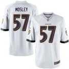 Men's Baltimore Ravens 57# C.J. Mosley Game White Stitched Jersey