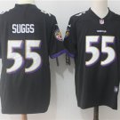 Men's Baltimore Ravens 55# Terrell Suggs Limited Black Stitched Jersey