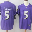 Men's Baltimore Ravens 5# Joe Flacco Limited Purple Stitched Jersey
