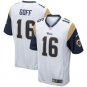 Men's Los Angeles Rams 16# Jared Goff White Stitched Jersey