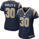 Women's Los Angeles Rams 30# Todd Gurley Navy Blue Stitched Jersey